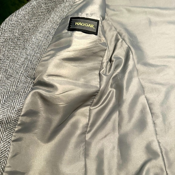 Haggar-Men’s Blazer Gray wool size 42L great condition, inside pocket. - Picture 4 of 9